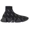 Speed 2.0 Sneaker „Schwarzer Strick mit durchgehendem weißem Logo“ 617239W2DBO1090