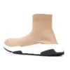 Speed Graffiti Sneaker „Beige gestrickt mit weißer und schwarzer Graffiti-Sohle“ 605942W2DB79791