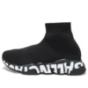 Speed Graffiti Sneaker „Schwarz, Strick, weiße Graffiti-Sohle“ 605942W2DB71006