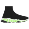 Speed Graffiti Sneaker „Schwarzer Strick mit neongrüner Graffiti-Sohle“ 605972W05GY1935