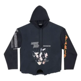 Speed Hunters Upside Down Hoodie Oversized „Black Faded“ 698156TMVD11000