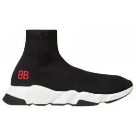 Speed Sneaker „Schwarzer Strick mit rotem BB-Logo“ 514218W05G01000
