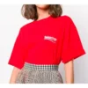 Sport-T-Shirt mit kurzen Ärmeln, lockere Passform, rot 556102TAV446403