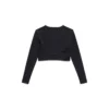 Sportbekleidung Langarm-Sport-BH „Black“ 7932814E2B91081