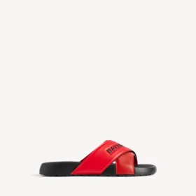 Sportliche Pool-Sandalen für Herren in Schwarz/Rot