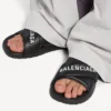 Sportliche Pool-Sandalen für Herren in Schwarz/Weiß