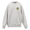 Sportlicher Rundhalspullover mit B-Crest-Logo „Grey“ 671125TLV601300