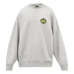 Sportlicher Rundhalspullover mit B-Crest-Logo „Grey“ 671125TLV601300