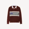 Sportliches Herren-Poloshirt mit aufgesetzten Patches in Burgunderrot/Mehrfarbig Sportliches Herren-Poloshirt mit aufgesetzten Patches in Burgunderrot/Mehrfarbig
