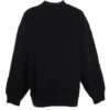 Sporty B Crest Logo Rundhals-Pullover „Schwarz“ 671125TLV60-1000