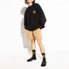 Sporty B Crest Logo Rundhals-Pullover „Schwarz“ 671125TLV60-1000
