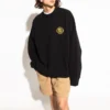 Sporty B Crest Logo Rundhals-Pullover „Schwarz“ 671125TLV60-1000