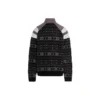 Sporty B Half Zip Track Mix Jacquard-Strickpullover „Black Grey“ 675289T16171240
