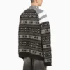 Sporty B Half Zip Track Mix Jacquard-Strickpullover „Black Grey“ 675289T16171240