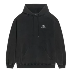 Sporty B Hoodie Medium Fit „Schwarz“ 600583TLVA11070