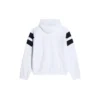 Sporty B Hoodie mit Reißverschluss und Kapuze „Weiß Schwarz Rot“ 675330TLVA39028