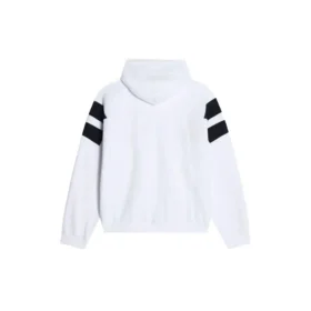 Sporty B Hoodie mit Reißverschluss und Kapuze „Weiß Schwarz Rot“ 675330TLVA39028