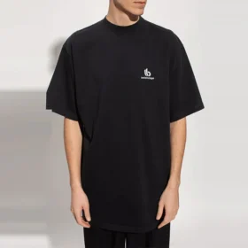 Sporty B Logo T-Shirt, Boxy Fit „Black“ 681045TLVN11070