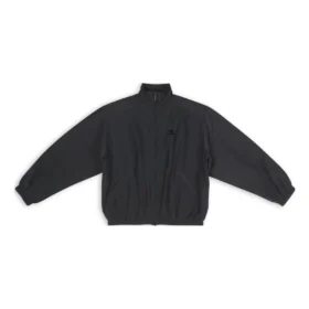 Sporty B Oversized-Trainingsanzug-Nylonjacke „Schwarz“ 706440TKO481000