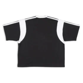 Sporty B T-Shirt Boxy Fit „Schwarz Weiß“ 699182TMVC41070