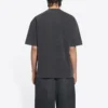 Sporty B T-Shirt in mittlerer Passform „Washed Black“ 612966TLV991070