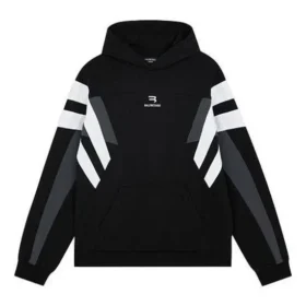 Sporty B Trainingsanzug-Hoodie „Schwarz Grau Weiß“ 675322TLVA31150