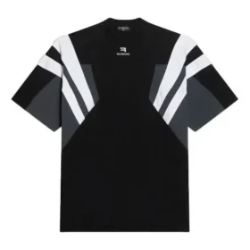 Sporty B Trainingsanzug-T-Shirt „Schwarz Grau Weiß“ 675306TLVA21150