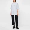 SS21 bedrucktes T-Shirt mit Rundhalsausschnitt, grau 620941TIV501167