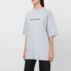 SS21 bedrucktes T-Shirt mit Rundhalsausschnitt, grau 620941TIV501167