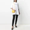 SS21 Bedrucktes T-Shirt mit Rundhalsausschnitt Weiß 641655TIV549040