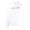 SS21 Classic Logo Kapuzen-Langarm-Hoodie Weiß 583222TFV649783