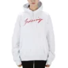 SS21 Classic Logo Kapuzen-Langarm-Hoodie Weiß 583222TFV649783