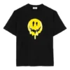 SS21 Drip Peace T-Shirt mit großem Aufdruck, weite Passform, schwarz 641655TKVA11012