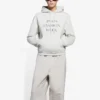 SS21 Fashion Week – Geschrumpftes Kapuzensweatshirt Grau 657683TKV852984