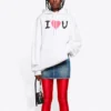 SS21 Hoodie mit Aufdruck, Weiß 578135TJVL69040