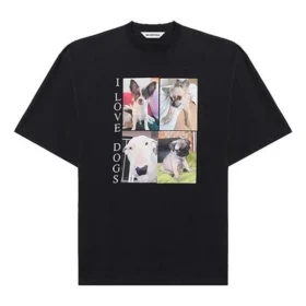 SS21 „I Love Dogs“-T-Shirt Schwarz 641532TJVH11000