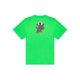 SS21 Kurzarm-Unisex-Shirt mit kleinem Cartoon-Aufdruck, grün 612966TJVM93302 SS21 Kurzarm-Unisex-Shirt mit kleinem Cartoon-Aufdruck, grün 612966TJVM93302