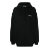 SS21 Logo-Baumwoll-Hoodie Schwarz 578135TJV851070
