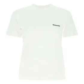 SS21 Logo-T-Shirt mit Rundhalsausschnitt und kurzen Ärmeln, Weiß 612964TJV879040