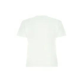 SS21 Logo-T-Shirt mit Rundhalsausschnitt und kurzen Ärmeln, Weiß 612964TJV879040