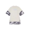 SS21 Retro-T-Shirt mit kurzen Ärmeln, doppellagig, weiß 641584TJVI19013