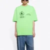 SS21 Retro-T-Shirt mit kurzen Ärmeln, fluoreszierendes Grün 612965THV844162