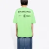 SS21 Retro-T-Shirt mit kurzen Ärmeln, fluoreszierendes Grün 612965THV844162