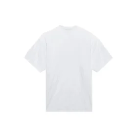 SS21 Retro-T-Shirt mit Leinwandbindung, weite Passform, kurze Ärmel, Unisex, weiß 657059TKV949000