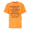 SS21 Rundhals-T-Shirt mit Aufdruck Orange 612965TJVI37513