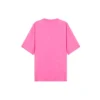 SS21 T-Shirt mit Stickerei und Rundhalsausschnitt, rosa, 641532TJVA95764
