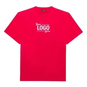 SS21 Unisex-T-Shirt mit Alphabet-Aufdruck, kurzärmelig, rot 651795TKV816295
