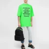 SS21 Wortmuster Kurzarm Unisex Grün 641614TJVI34162