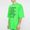 SS21 Wortmuster Kurzarm Unisex Grün 641614TJVI34162