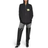 Sticky Note Zip-Up-Hoodie, mittlere Passform „Black Faded“ 744457TOVD31055